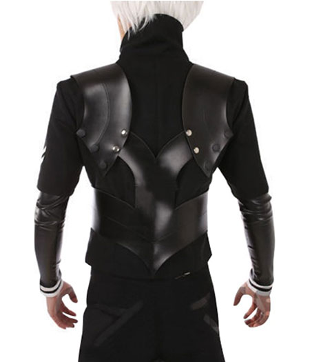 Tokyo Ghouls : Noir Uniforme En Cuir Hooded Coat Ken Kaneki Costume Cosplay Achat